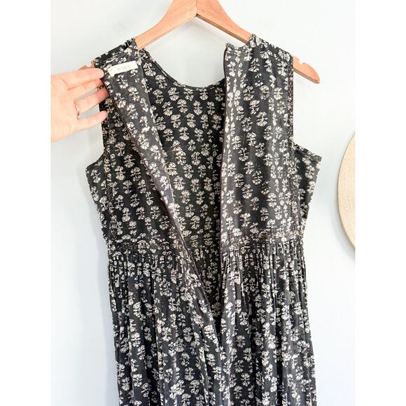 DÔEN | DOEN | Tulsi Dress Black White Midi Floral | Sz Medium - Picture 10 of 10